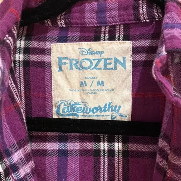 Disney Cakeworthy Purple Plaid Shirt - Picture 4 of 5